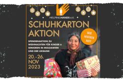 Teaser Mail Schuhkarton Aktion Helping Hands