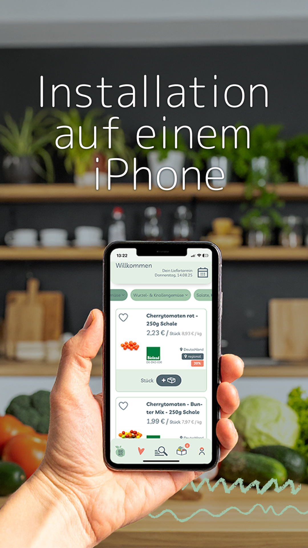 Installation der Bioboten App auf einem iPhone