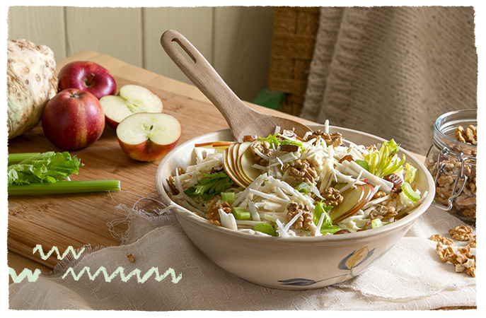 Ökokistenrezept des Monat 0126 -Waldorfsalat