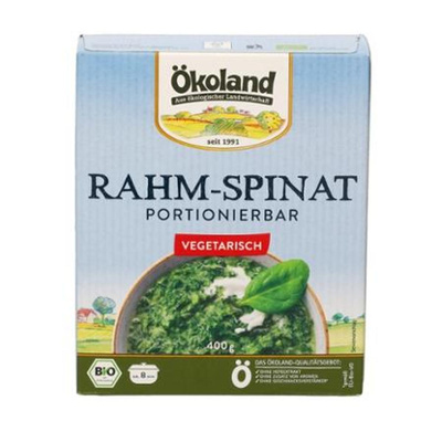 Produktfoto zu Ökoland - Rahmspinat, tiefgekühlt - 400g