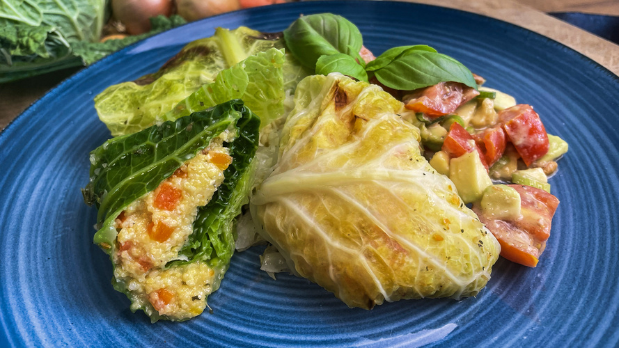Rezeptbild für 75. Wirsingrouladen gefüllt mit Polenta&nbsp;