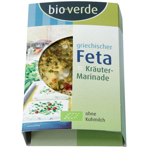 Produktfoto zu bio-verde - Feta in Kräutermarinade - 150g