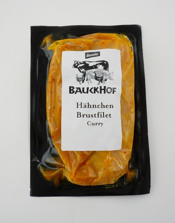 Produktfoto zu Bauckhof - Hähnchenbrustfilet, mariniert Curry - ca. 300g (2 Stück)
