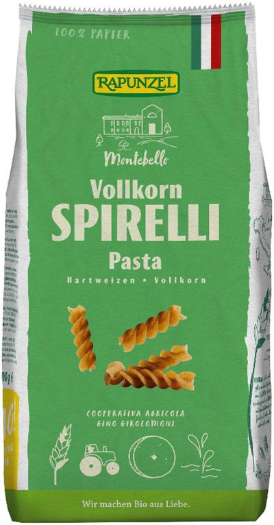 Produktfoto zu Rapunzel - Vollkorn Spirelli - 500g