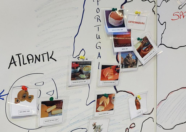 Käse Landkarte Ausschnitt