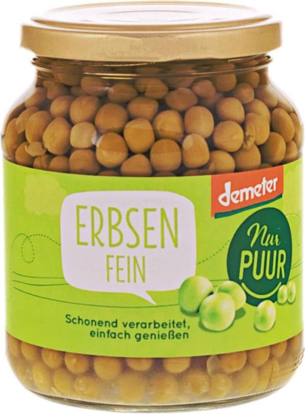 Produktfoto zu Nur Puur - Erbsen - 350g