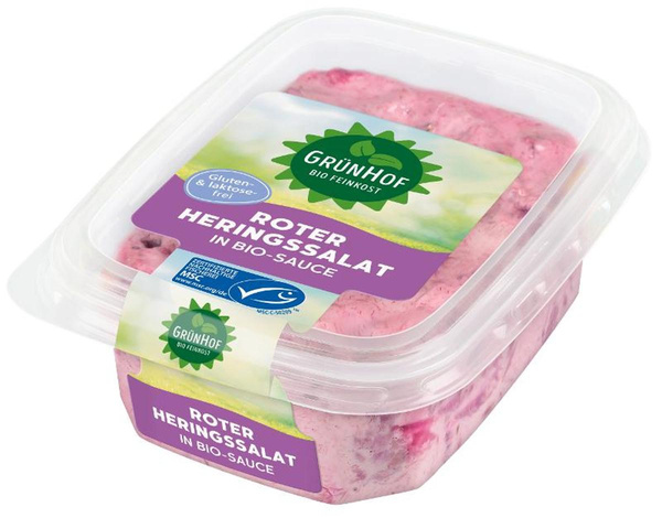 Produktfoto zu Grünhof - Heringsalat Rote Bete - 150g