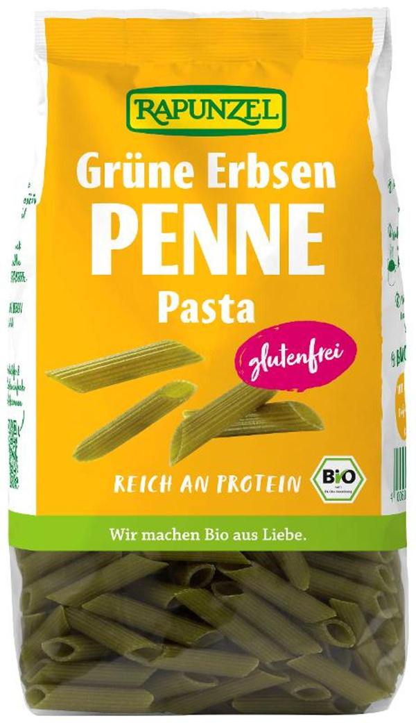 Produktfoto zu Rapunzel - Grüne Erbsen Penne, glutenfrei - 300g