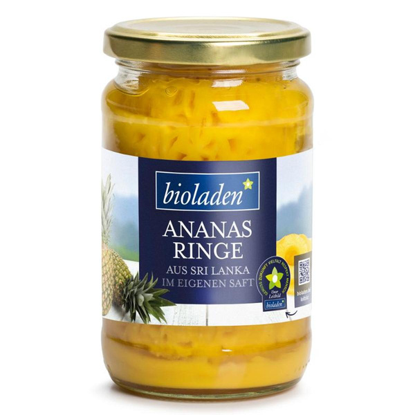 Produktfoto zu Bioladen Ananasringe - 370ml