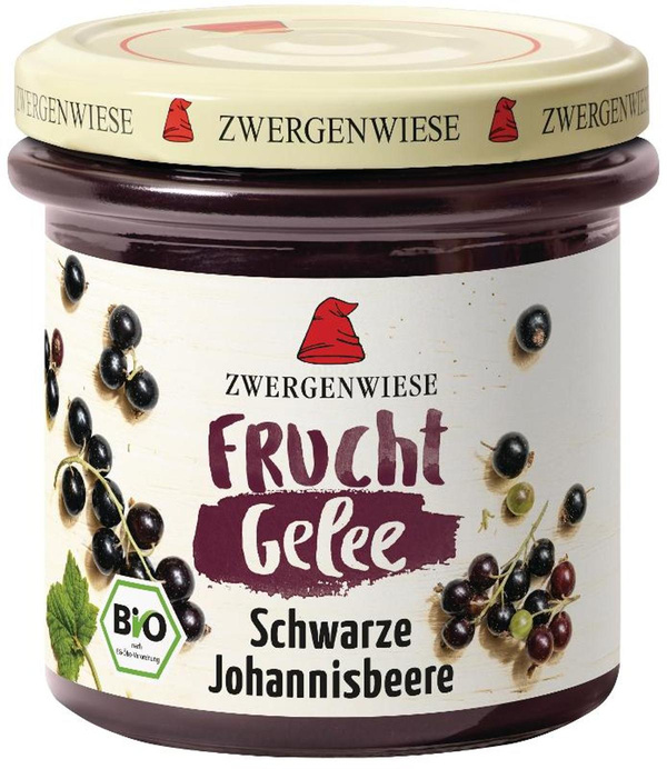 Produktfoto zu Zwergenwiese - Fruchtgelee Schwarze Johannisbeere - 160g