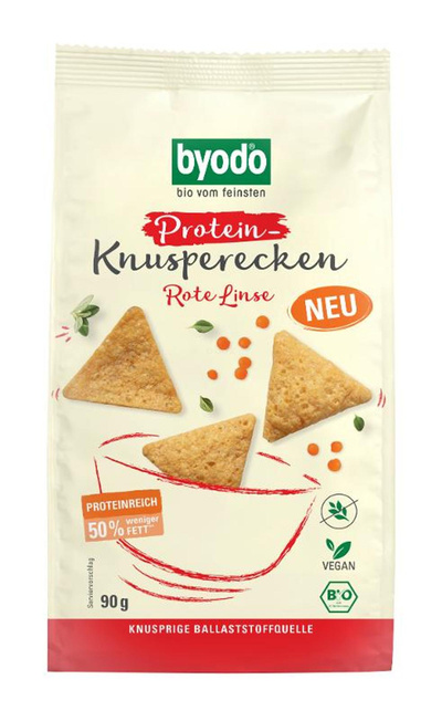 Produktfoto zu Byodo - Rote Linse Knusperecken - 90g