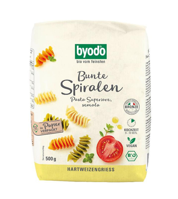 Produktfoto zu byodo - Spiralen semola bunt - 500g
