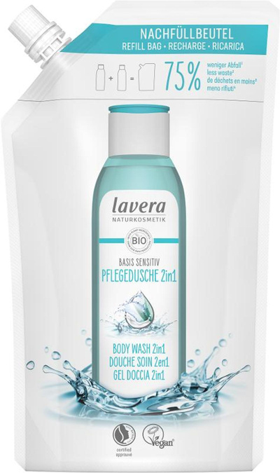 Produktfoto zu Lavera - Nachfüllbeutel basissensitiv Pflegedusche 2in1 - 500ml