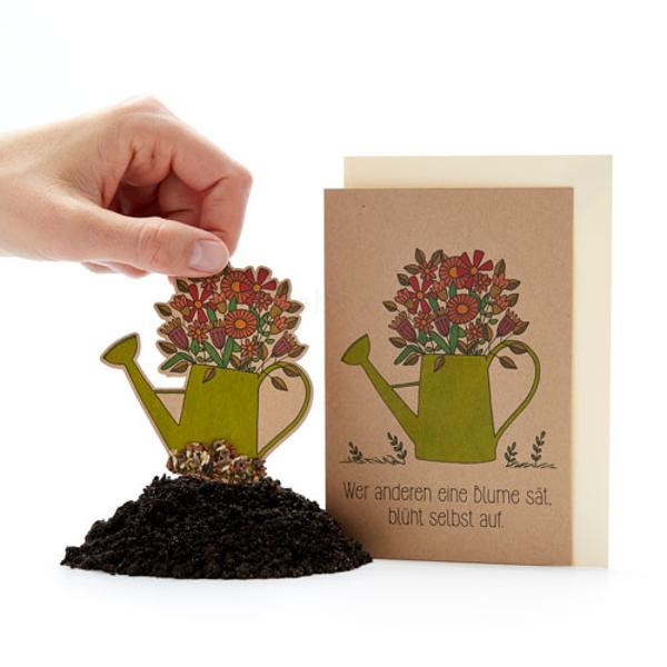 Grußkarte - Wer anderen eine Blume sät