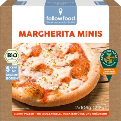 Produktfoto zu followfood - Holzofen-Minis Margherita, tiefgekühlt - 2 Stück