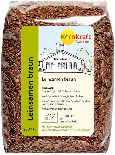 Produktfoto zu Kornkraft - Leinsamen im Mehrwegglas - 330g