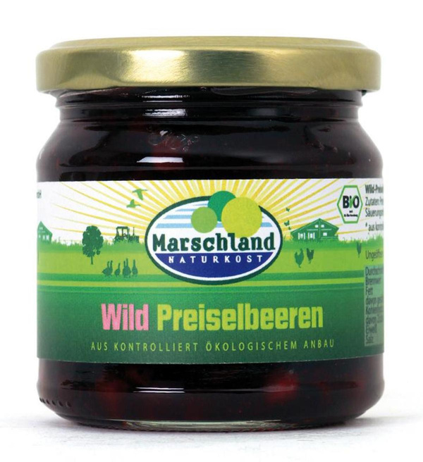 Produktfoto zu Marschland - Wild Preiselbeeren - 220g