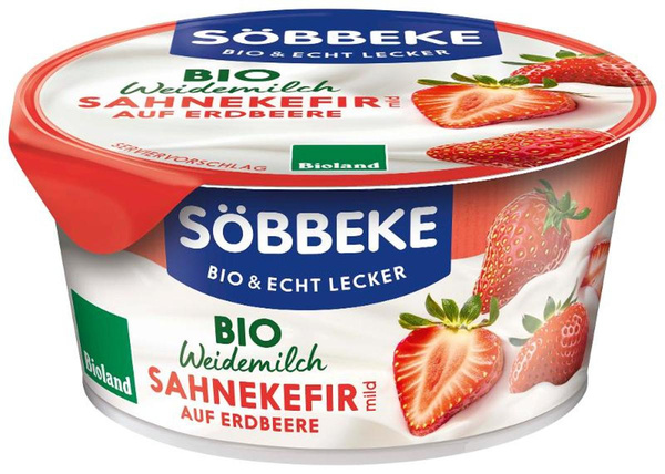 Produktfoto zu Söbbeke - Sahne Kefir Erdbeere - 150g