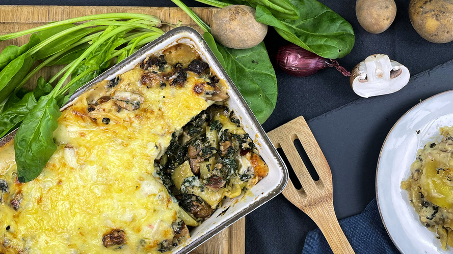 Rezeptbild für 54. Kartoffel-Spinat Lasagne