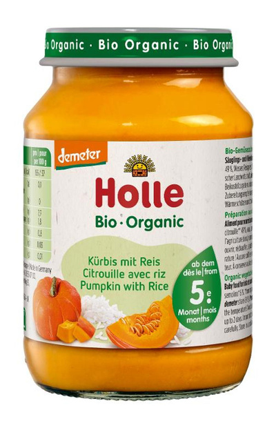 Produktfoto zu Holle - Kürbis mit Reis - 190g