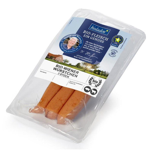 Produktfoto zu Bioladen Wiener Würstchen - 3 Stück, ca. 150g