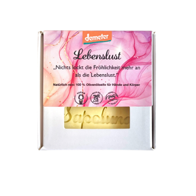 Produktfoto zu Sapoluna - Olivenölseife Lebenslust - 70g