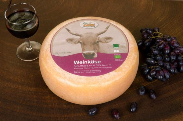 Produktfoto zu Schaukäserei Wiggensbach - Weinkäse - aus Heumilch g.t.S, 50 % Fett i. Tr.