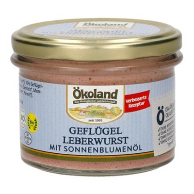 Produktfoto zu Ökoland - Geflügel Leberwurst - 160g