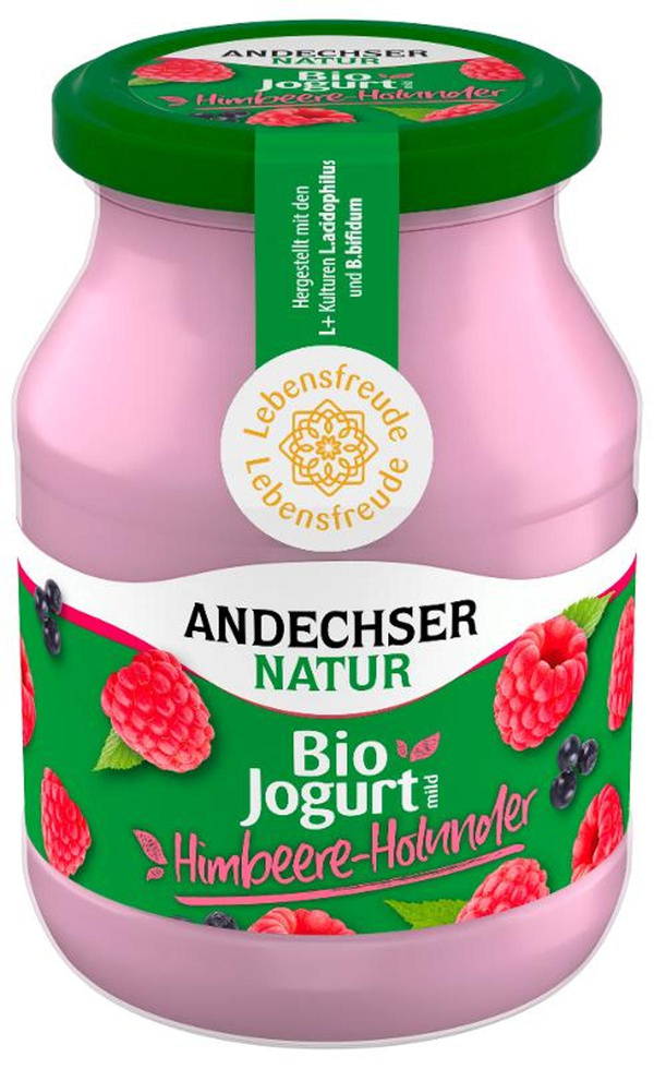 Produktfoto zu Joghurt Himbeer-Holunder, 3,7% - 500g