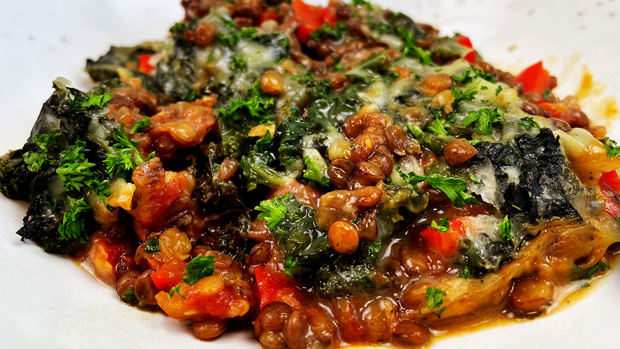 Rezeptbild für 32. Linsen-Grünkohl-Moussaka