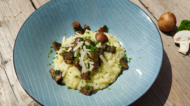 Rezeptbild für 12. Risotto mit Steinchampignons