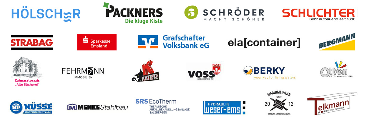 KI generiert: Das Bild zeigt verschiedene Logos von Unternehmen.