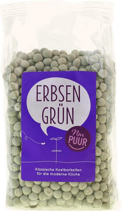 Produktfoto zu Nur Puur - Erbsen grün - 500g