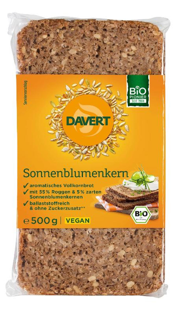 Produktfoto zu Davert - Sonnenblumenbrot - 500g