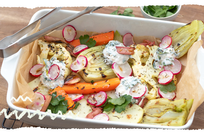 Saisonales Gemüse neu gegrillt