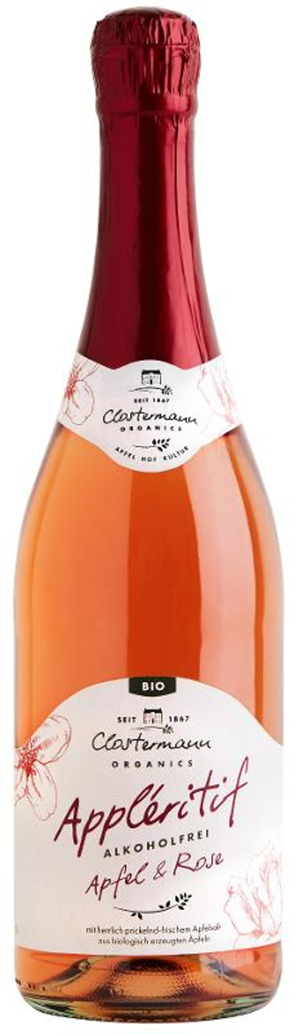 Produktfoto zu Clostermann - Appleritif Apfel & Rose, alkoholfrei - 0,75l