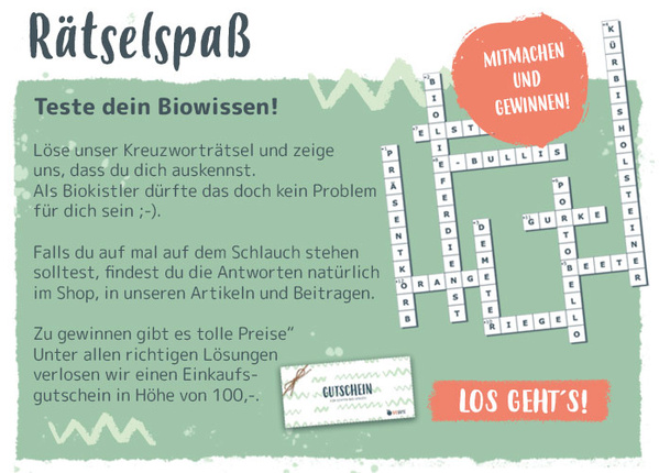 Teaser Newsletter Kreuzworträtsel