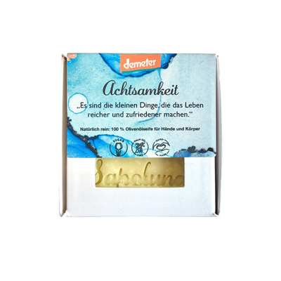 Produktfoto zu Sapoluna - Olivenölseife Achtsamkeit - 70g