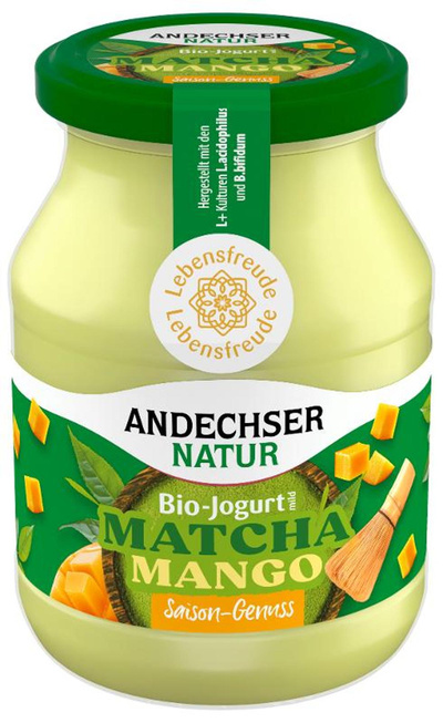 Produktfoto zu Andechser - Joghurt Matcha-Mango, 3,8% - 500g