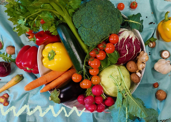 Eine bunte Mischung ais verschiedenen Gemüsesorten