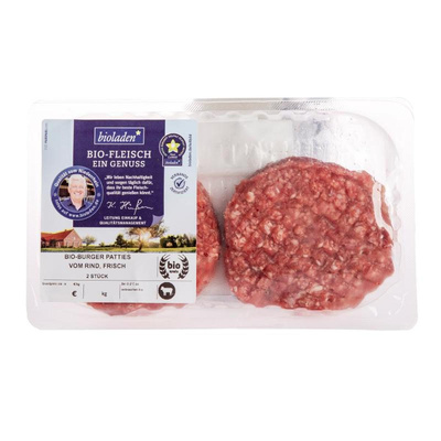 Produktfoto zu bioladen - Burger Patties vom Rind - ca. 220g (2 Stück)