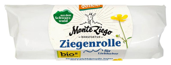 Produktfoto zu Monte Ziego - Ziegenweichkäserolle Mini Buche, 45% Fett i. Tr.