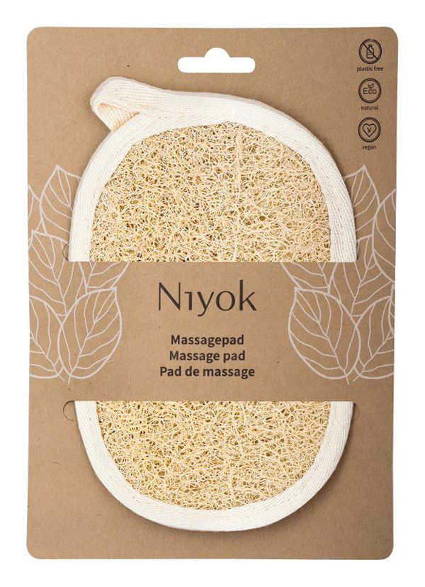 Produktfoto zu Niyok - Massagepad oval aus Luffa & Ba