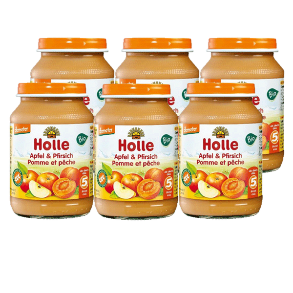 Produktfoto zu Holle - Pfirsich Apfel - 6 x 190g