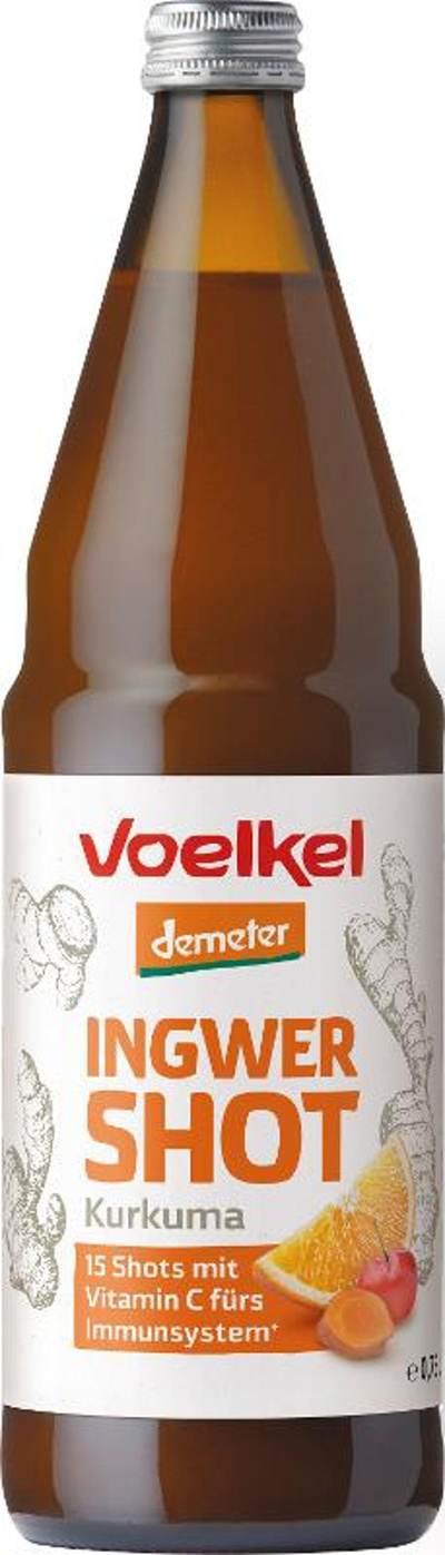 Produktfoto zu Voelkel Shot Ingwer Kurkuma - 0,75l
