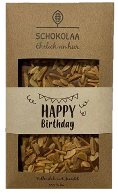 Produktfoto zu Schokolaa - Happy Birthday - 100g