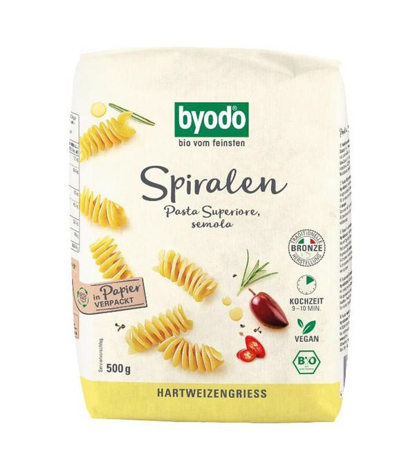 Produktfoto zu byodo - Spiralen semola - 500g
