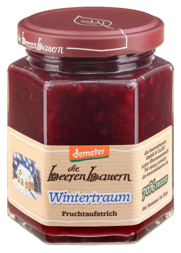Produktfoto zu Die Beerenbauern - Wintertraum Fruchtaufstrich - 200g