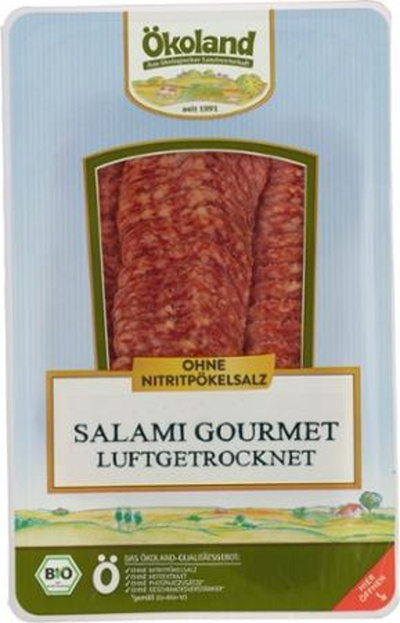 Produktfoto zu Ökoland - Salami Gourmet, geschnitten - 80g