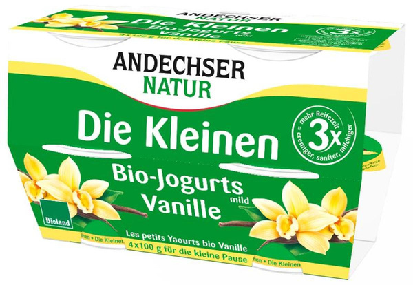 Produktfoto zu Andechser - Die kleinen Joghurts Vanille - 4x 100g